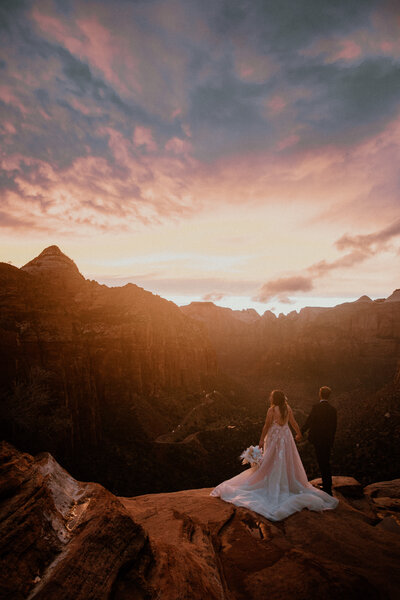 Sunset Elopement in Zion National Park