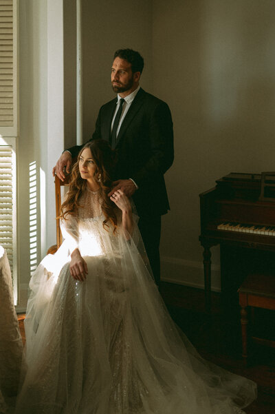 Couple on their Wedding Day