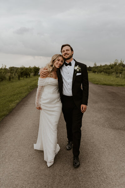 Newlyweds captured in cool and creative wedding moment at The Pumping House