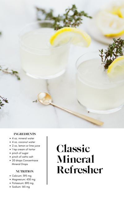 A document of a free download featuring a mocktail recipe.