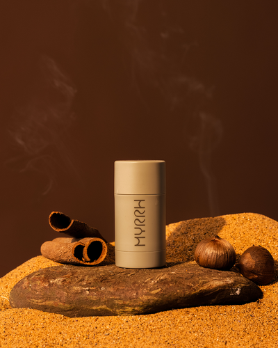 MYRRH Modern Hygiene is an Australian personal care brand rooted in modern science and ancient wisdom, with a deep commitment to sustainability. Offering microbiome-friendly deodorants in cream, balm, and spray form, the brand combines natural ingredients with sensorial storytelling.
