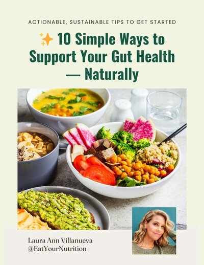 10 Simple Ways To Support Your Gut Health Naturally guide.