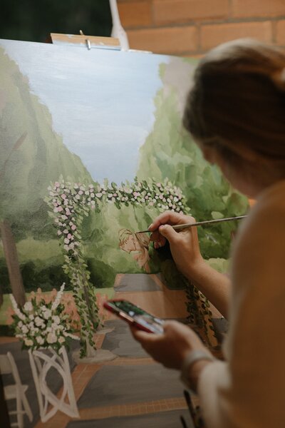 woman painting