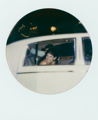 Winter wedding on Polaroid in Rhode Island, Wedding Polaroid photography