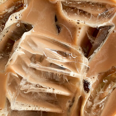 Close Up of iced coffee
