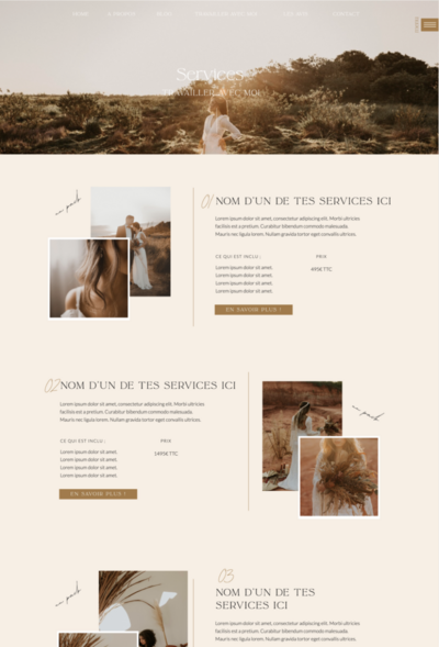 Showit Template Golden Luna