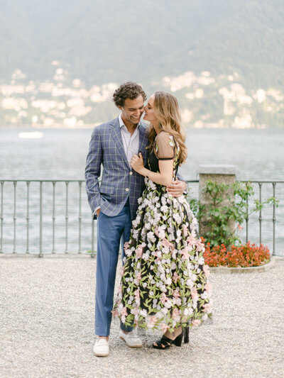 Luxury engagement photos in Lake Como