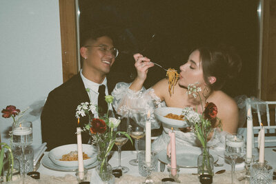 Intimate candlelit elopement ceremony at Maple Rock, showcasing romance and raw connection.