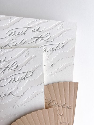 Costa Rica Custom Letterpress Wedding Invitations