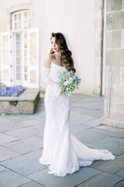 Fine Art bridal portrait at glen manor in portsmouth RI