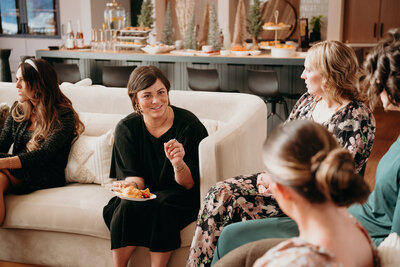 Coach Natalie instructing happy members at a LIVE BIG Collective girls night