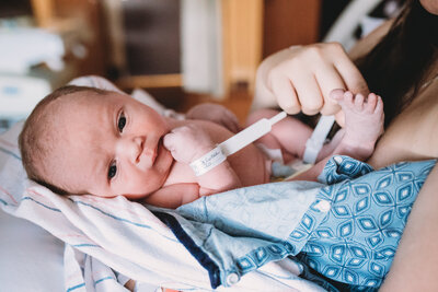 Hospital newborn photo in North Texas
