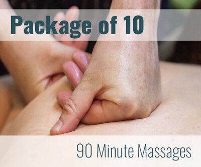 Female on floor getting leg work Thai massage