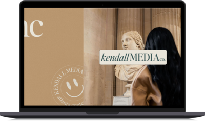 Kendall Media Co Logo & Brand Design Mockup