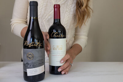Personalized engraved wine bottles