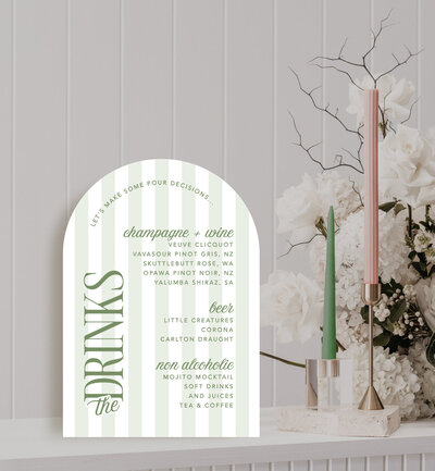 Big Love drinks bar sign for your wedding