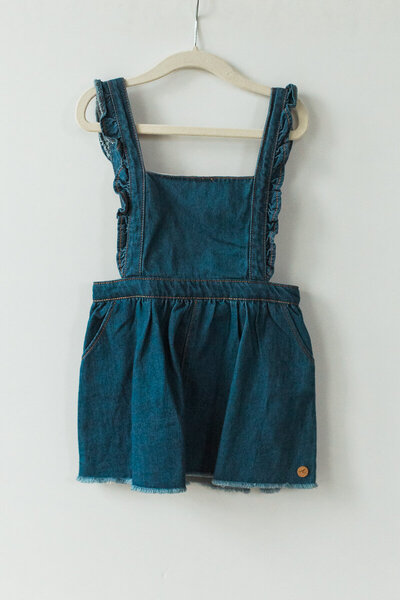 jean overall dress for girls