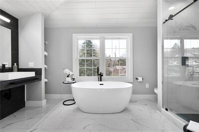 Bright and inviting staged bathroom showcasing functional design for quick home sale
