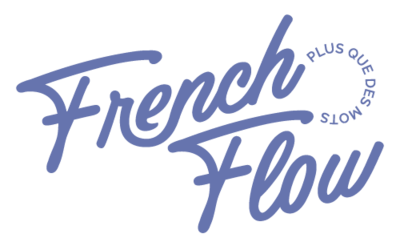 Logo principal French Flow, bleu, par le STudio Youmé, création de logo en Vendée.