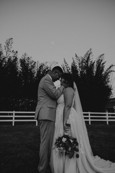 couple intimate wedding photo in florida