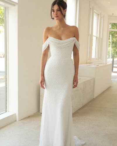 Mariana Hardwick Bridal 'Alessia' wedding dress stocked at Sunday's Bride, London for the modern bride