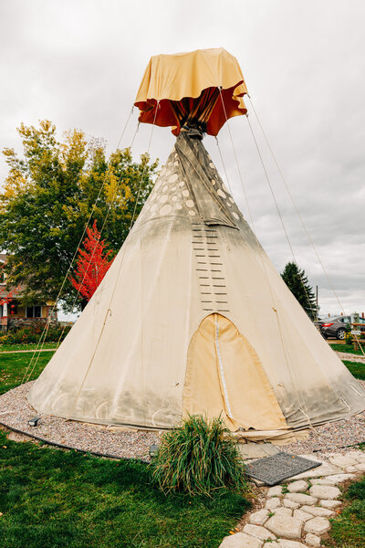 Tipi at Snooze N Fly Farm in Ronan, MT