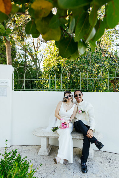 Bride and Groom having fun on their Elopement Day