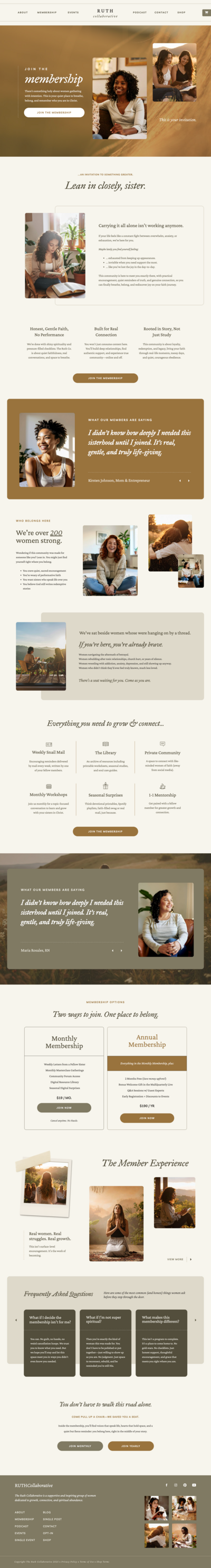 reina showit website template, blog design for copywriters