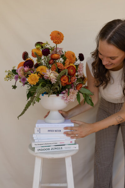 Flowers and props for a branding inspiration photoshoot.
