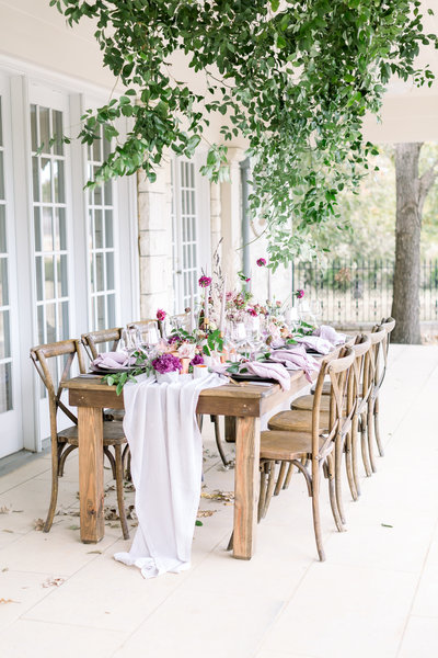 Wedding table set in Charleston, South Carolina by Karen Schanely.