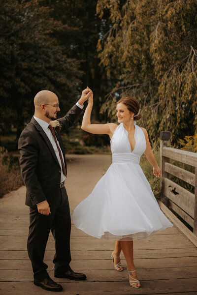 Elegant Wedding Portrait at Homer Lake - Champaign County, IL
