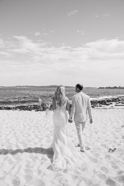 Couple holding hands