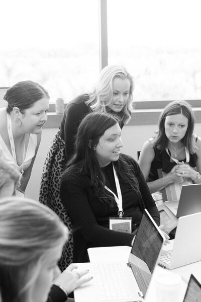 Sara Dunn working with wedding professionals at WPCEO wedding conference