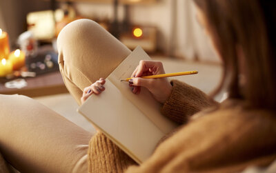 Woman journaling