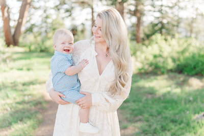 Mountain Family Session Mount Falcon Colorado Spring One Year Milestone Boy Light and Airy Elena Spraguer Photography 0026