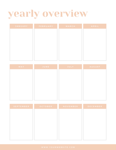 Yearly Planner 1 - Ultimate Canva Planner Toolkit - Jessica Compton Creative Design