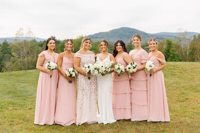 Bride squad at Owl's Nest Resort in Thornton, NH Photos by Move Mountains Photography