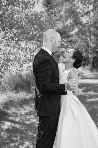 Bride & Groom at Devils Thumb Ranch Wedding