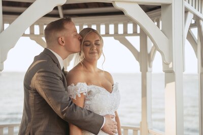 Pavillion kiss - Baltimore Wedding Photography