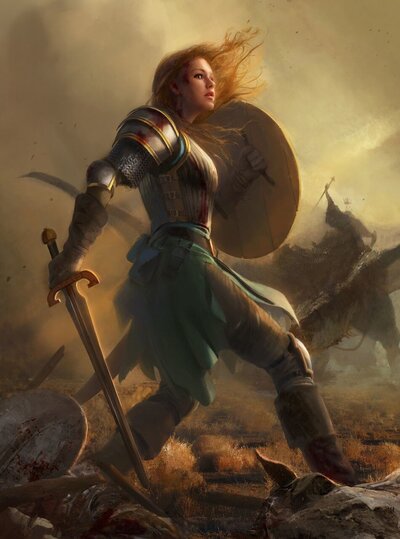 warrior girl cropped