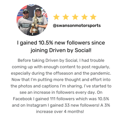 I gained 10.5% new followers since joining Driven by Social