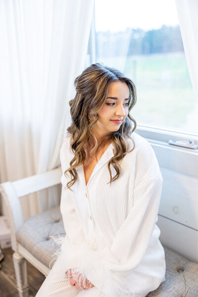 Bridal Halfup Hairstyle and Soft romantic glam in Atlanta Georgia