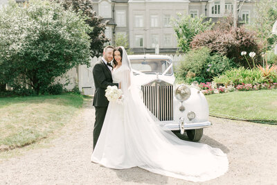 bride and groom at the Malaparte outside photo