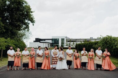 Wedding party photos at Zealong Tea Estate  in Waikato