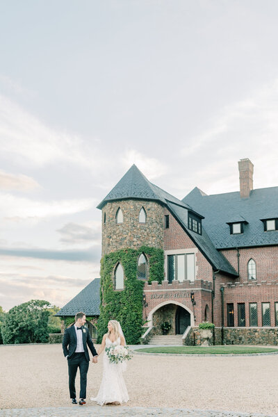 Wedding Photographer Atlanta Georgia | Bride And Groom Walking At Dover Hall Wedding Venue