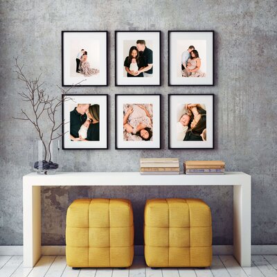 framed collage maternity and newborn photos captured by Springfield MO newborn photographer Jessica Kennedy of The XO Photography