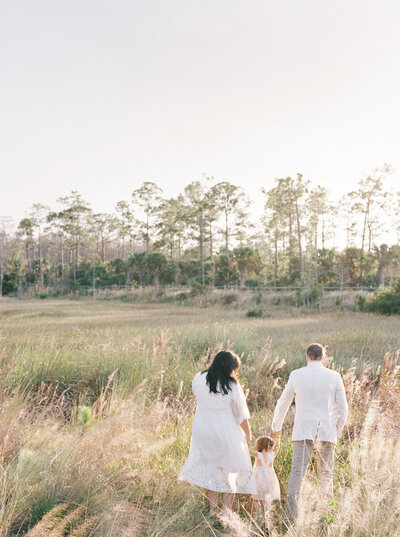 Natural Organic Field Earthy Neutral Family Session Jupiter Florida FIlm Photographer-7