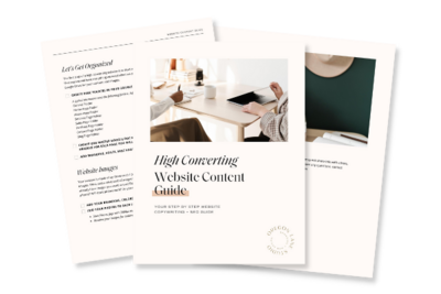 Mockup of High Converting Website Guide