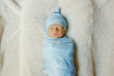 Newborn swaddled photo