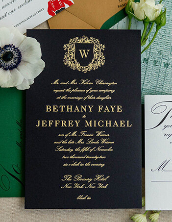 Black Tie Wedding Invitations